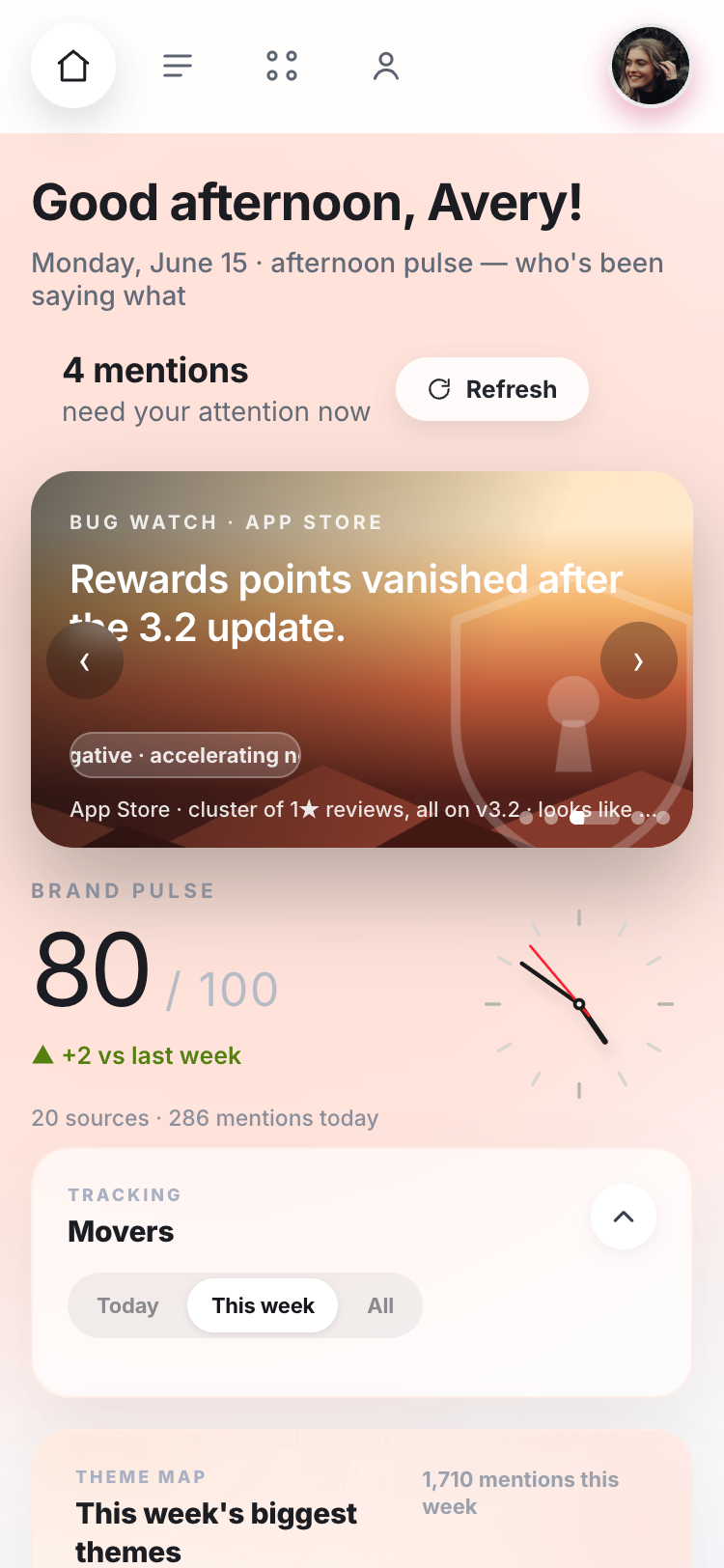 Monitor on mobile